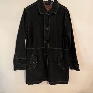 BillBlass Denim Jacket Women Size 10 Black